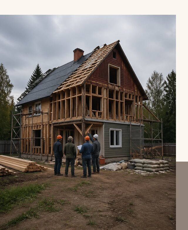 Реконструкция дачного дома в Щекине под ключ с проектом