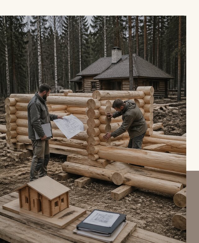 Проектирование и строительство домов из бревна в Щекине